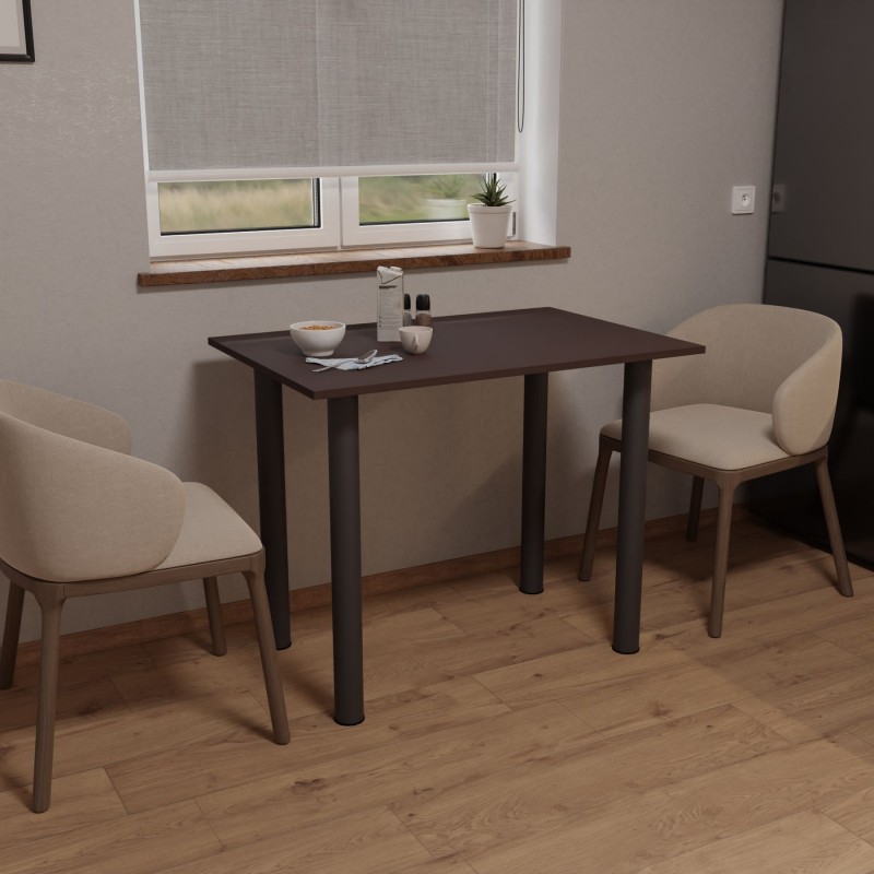 Стіл обідній Неман ЯРЛ 1380х675 Венге/Чорний