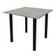 Стіл обідній Неман ЯРЛ 900х900 Бетон/Чорний