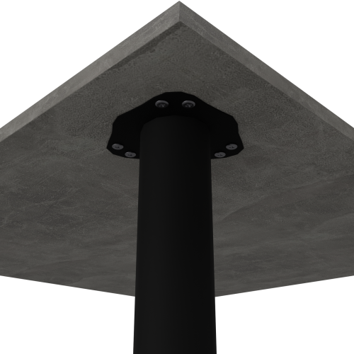 Стіл обідній Неман ЯРЛ 900х900 Бетон/Чорний