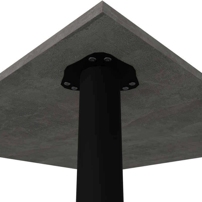 Стіл обідній Неман ЯРЛ 900х900 Бетон/Чорний