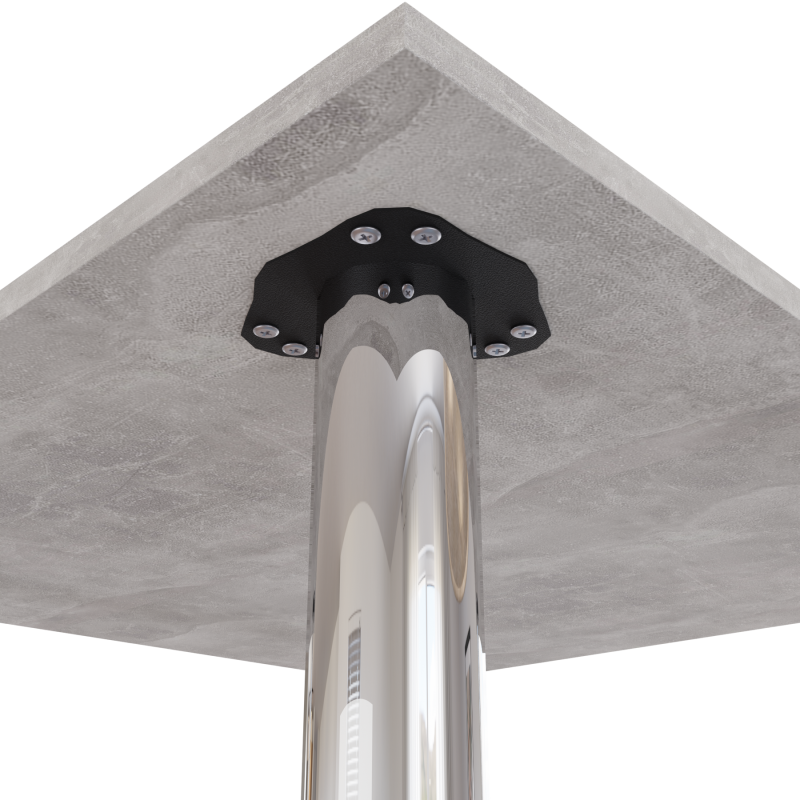 Стіл обідній Неман ЯРЛ 900х900 Бетон/Хром