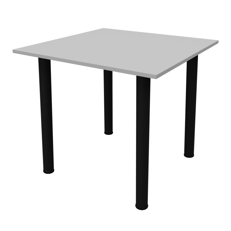 Стіл обідній Неман ЯРЛ 900х900 Білий/Чорний