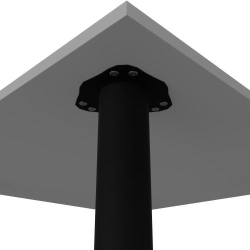 Стіл обідній Неман ЯРЛ 900х900 Білий/Чорний