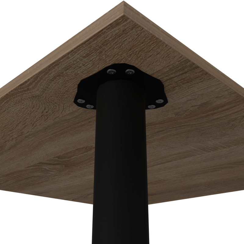 Стіл обідній Неман ЯРЛ 900х900 Дуб сонома/Чорний