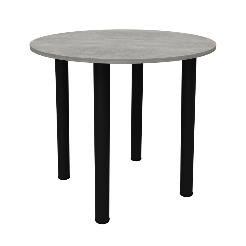 Стіл обідній Неман ЯРЛ D800 Бетон/Чорний