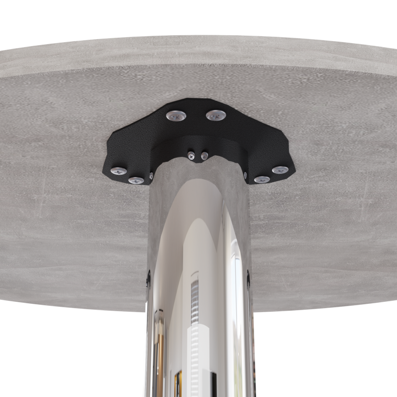 Стіл обідній Неман ЯРЛ D800 Бетон/Хром