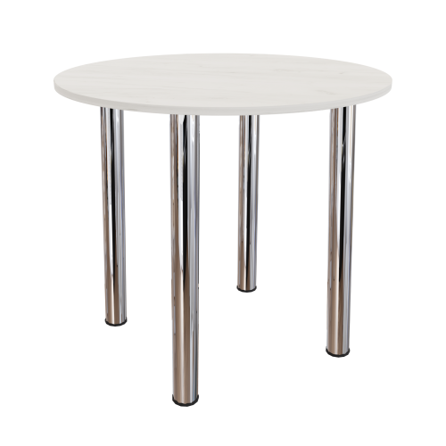 Стіл обідній Неман ЯРЛ D800 Дуб крафт білий/Хром