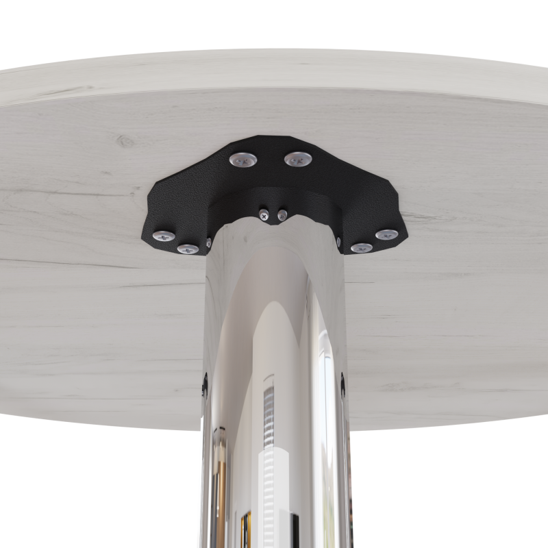 Стіл обідній Неман ЯРЛ D800 Дуб крафт білий/Хром