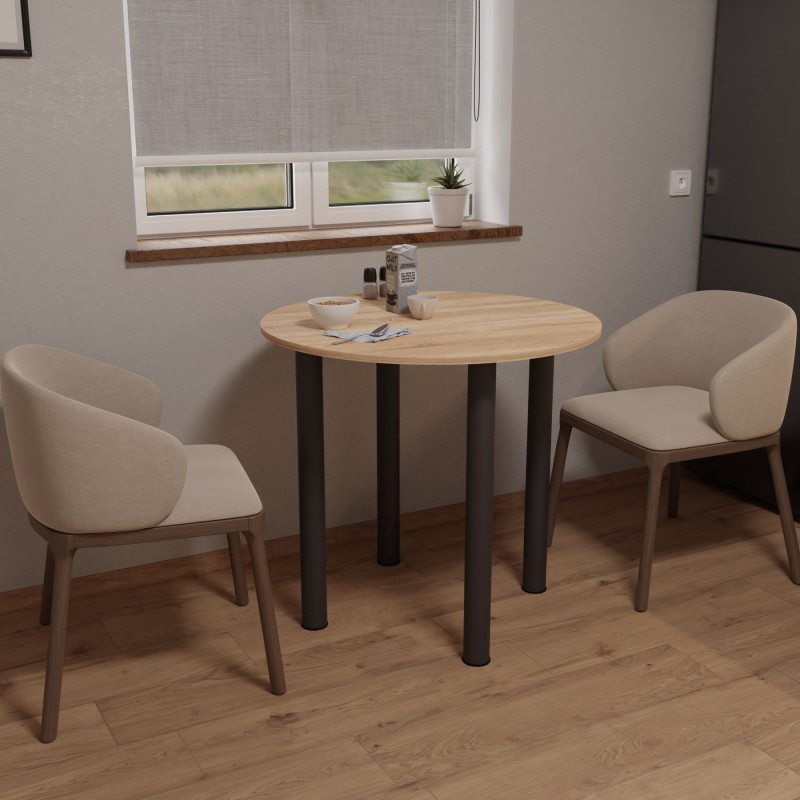 Стіл обідній Неман ЯРЛ D800 Дуб сонома/Чорний