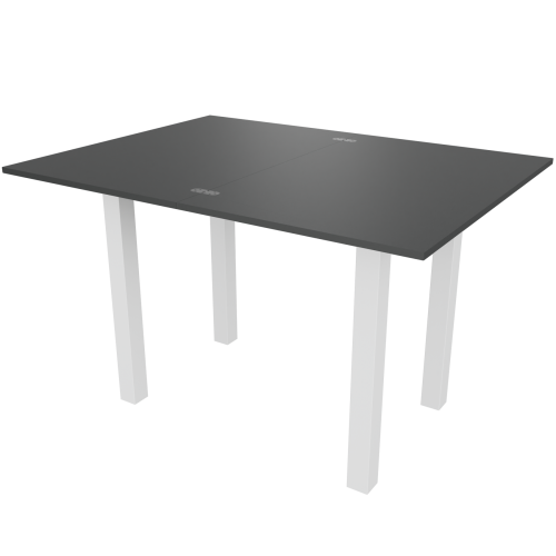 Стіл обідній розкладний Неман ЮК Антрацит/Білий