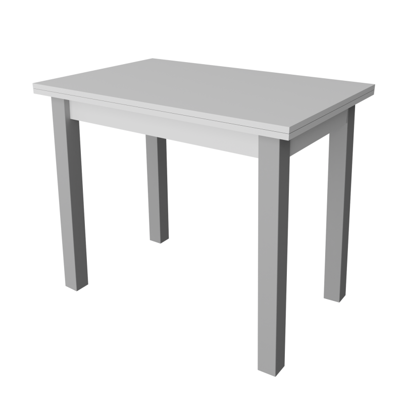 Стіл обідній розкладний Неман ЮК Білий/Сірий