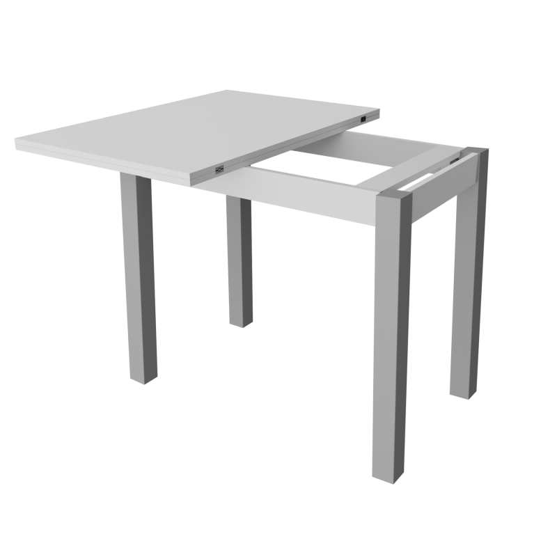 Стіл обідній розкладний Неман ЮК Білий/Сірий