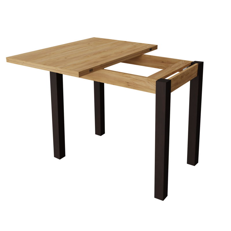 Стіл обідній розкладний Неман ЮК Дуб крафт золотий/Венге