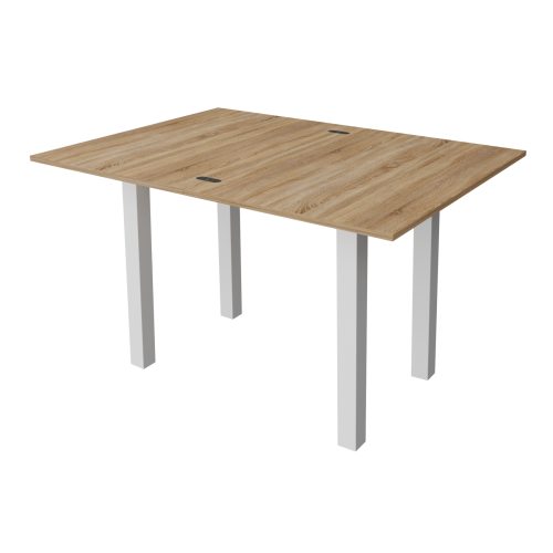 Стіл обідній розкладний Неман ЮК Дуб сонома/Білий