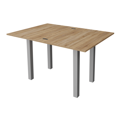 Стіл обідній розкладний Неман ЮК Дуб сонома/Сірий