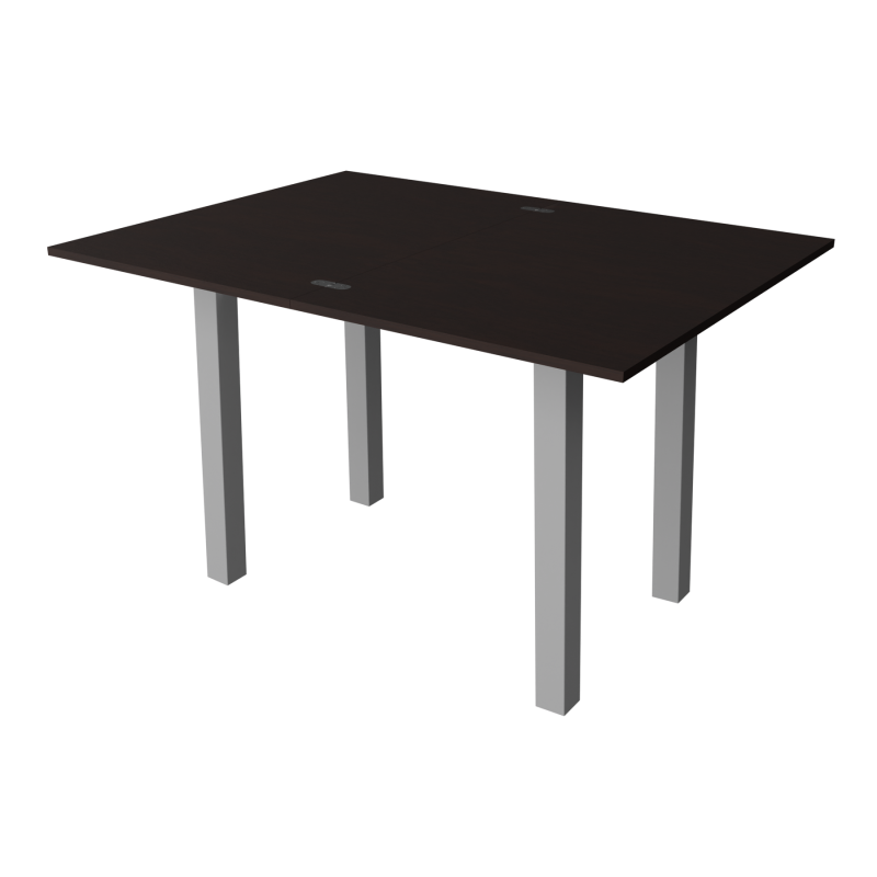 Стіл обідній розкладний Неман ЮК Венге/Сірий