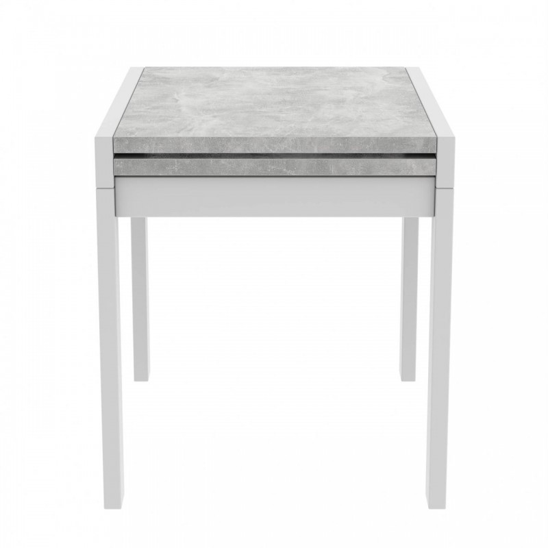 Стіл обідній розсувний Неман КОРС Бетон/Білий