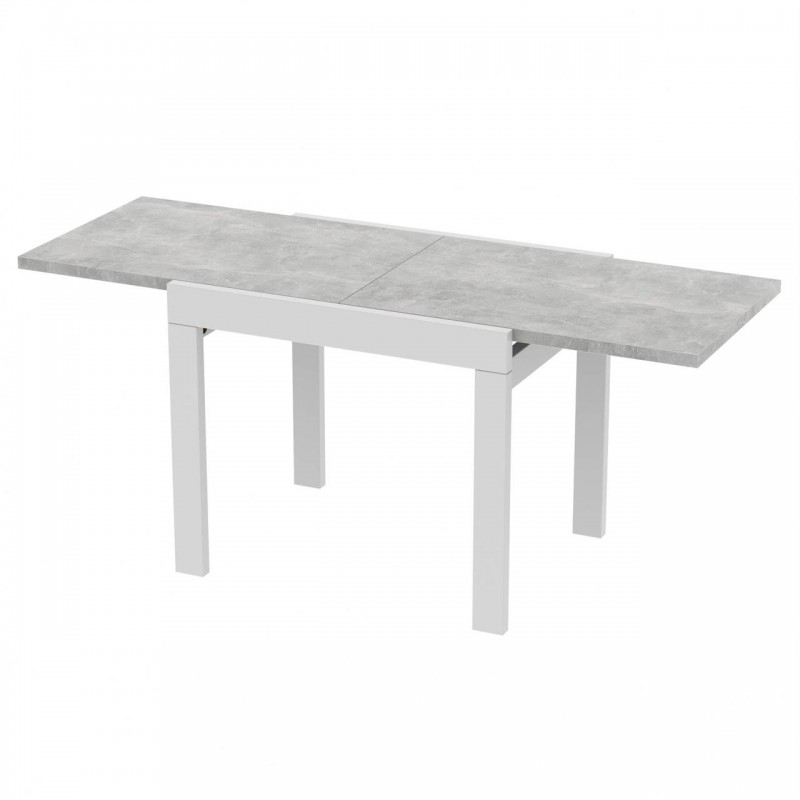 Стіл обідній розсувний Неман КОРС Бетон/Білий
