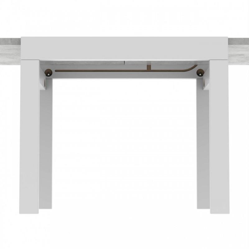 Стіл обідній розсувний Неман КОРС Бетон/Білий