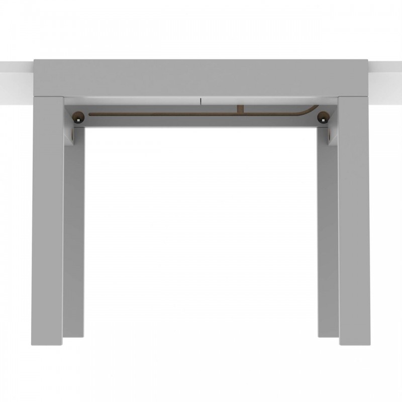 Стіл обідній розсувний Неман КОРС Білий/Сірий