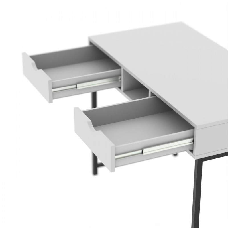 Стіл письмовий Неман КРАТ Білий/Чорний