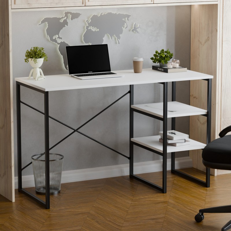 Стіл письмовий Неман ВАРН Білий/Чорний