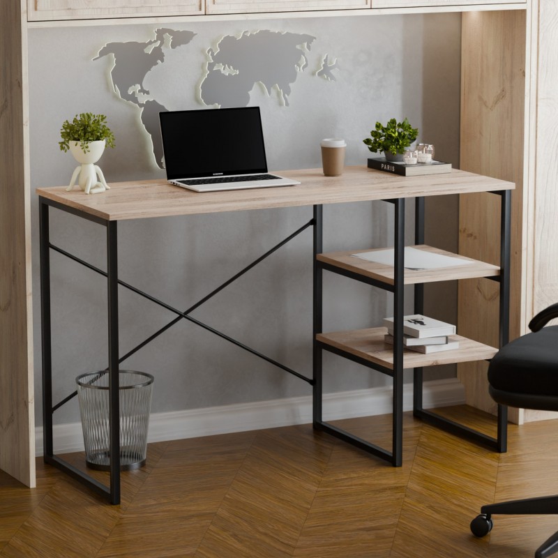 Стіл письмовий Неман ВАРН Дуб сонома/Чорний