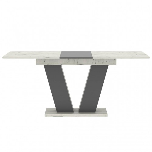 Стіл розсувний Неман ДЕН Дуб крафт білий/Графіт