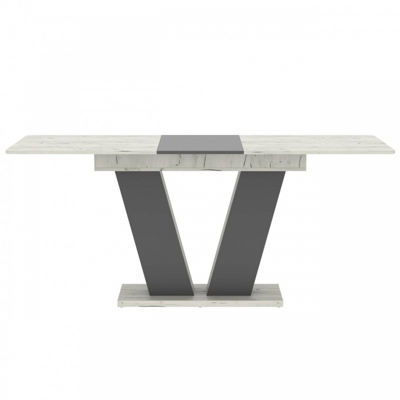 Стіл розсувний Неман ДЕН Дуб крафт білий/Графіт