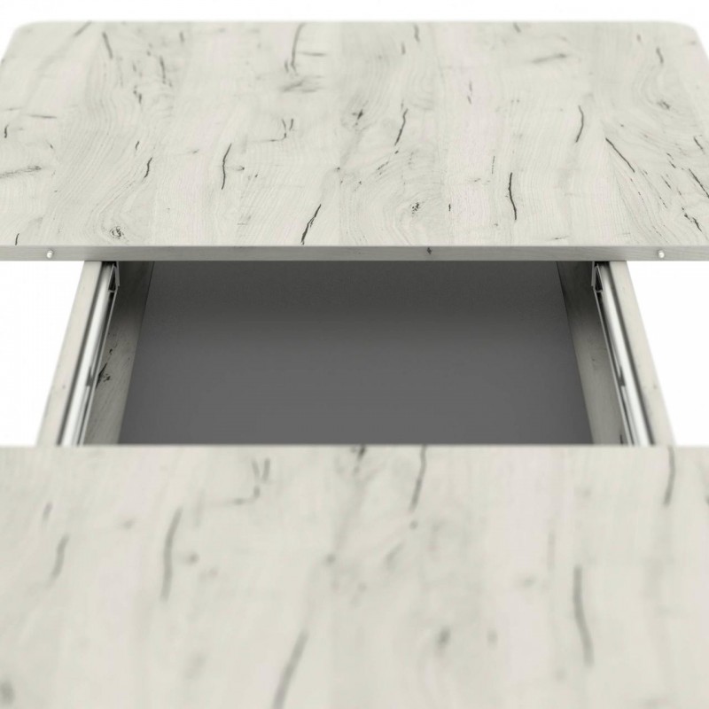 Стіл розсувний Неман ДЕН Дуб крафт білий/Графіт