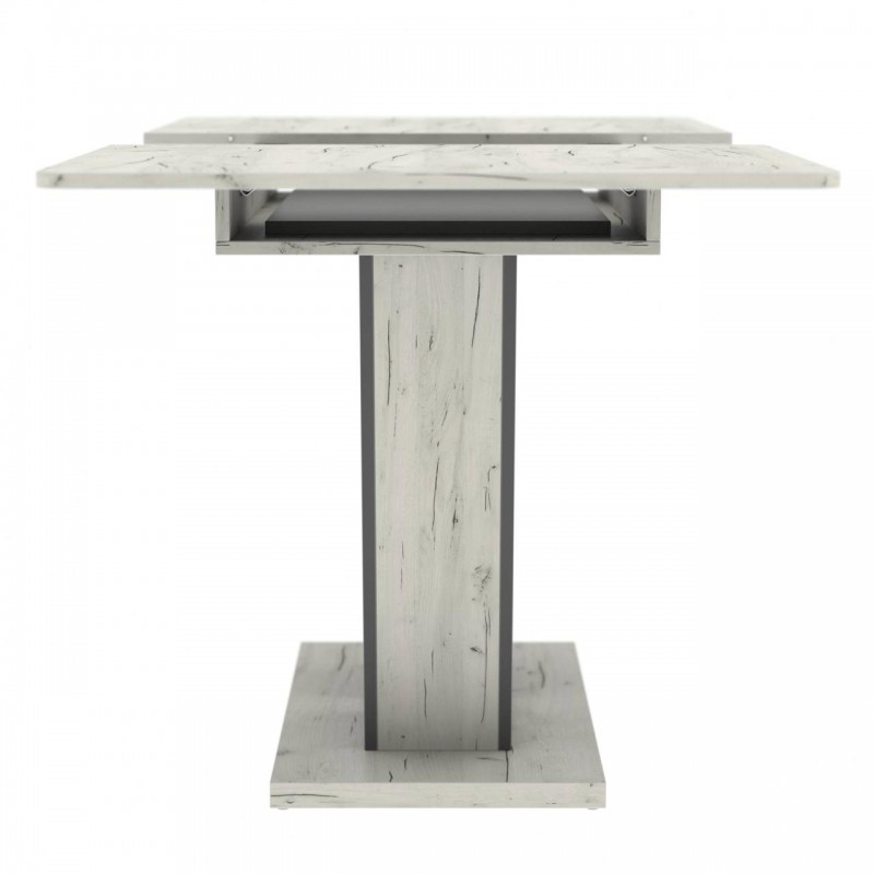 Стіл розсувний Неман ДЕН Дуб крафт білий/Графіт