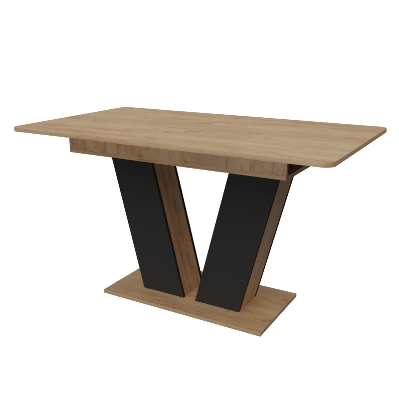 Стіл розсувний Неман ДЕН Дуб крафт золотий/Графіт