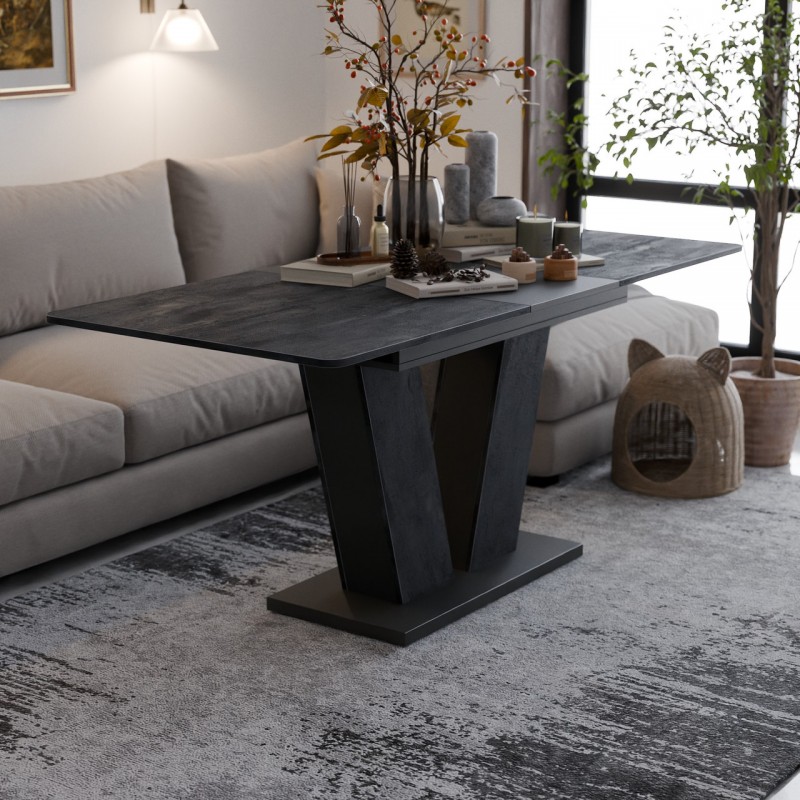 Стіл розсувний Неман ДЕН Вугільний камінь/Антрацит