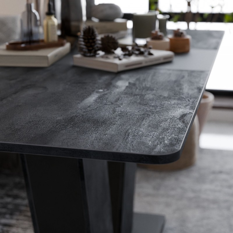 Стіл розсувний Неман ДЕН Вугільний камінь/Антрацит