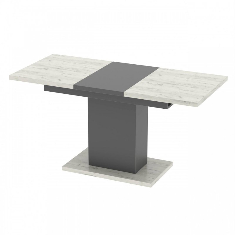 Стіл розсувний Неман ГРЕЙС Дуб крафт білий/Графіт