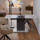 Стіл розсувний Неман ГРЕЙС Дуб крафт білий/Графіт