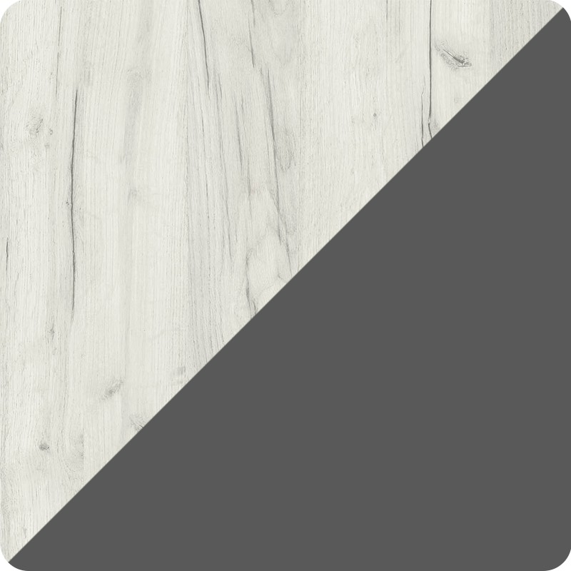 Стіл розсувний Неман ГРЕЙС Дуб крафт білий/Графіт