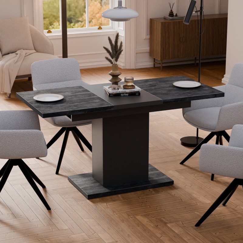 Стіл розсувний Неман ГРЕЙС Вугільний камінь/Антрацит