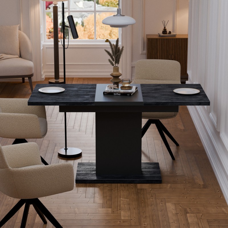 Стіл розсувний Неман ГРЕЙС Вугільний камінь/Антрацит