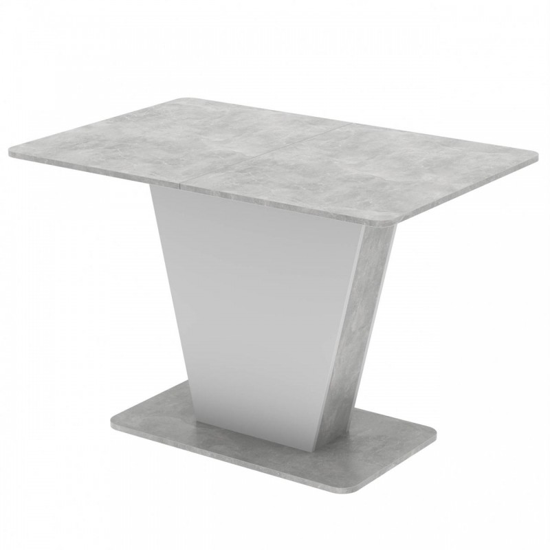 Стіл розсувний Неман КЛАЙД Бетон/Білий