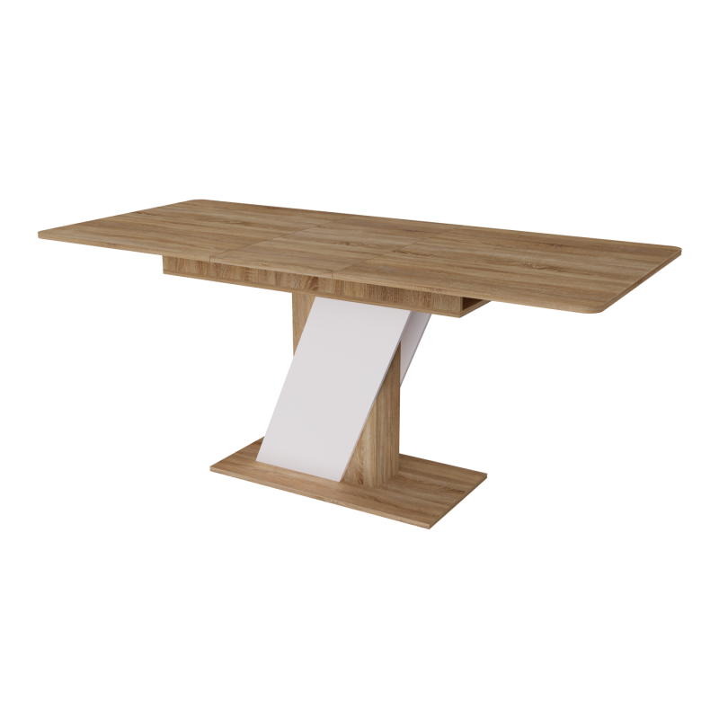 Стіл розсувний Неман ТЕЧ Дуб сонома/Білий