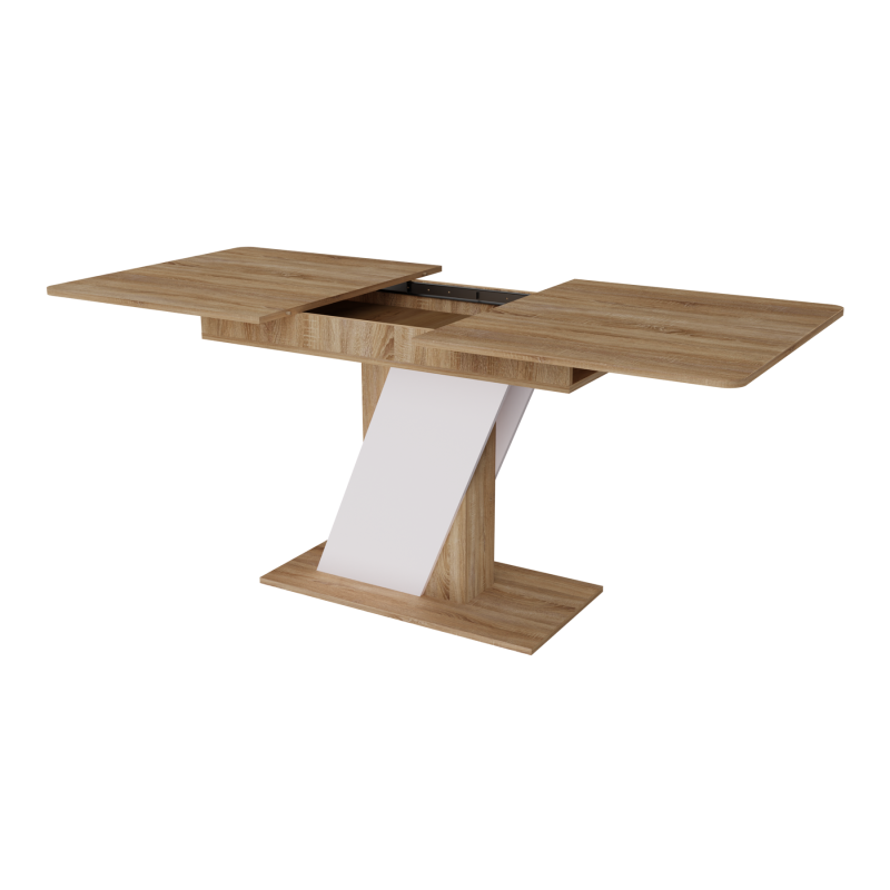 Стіл розсувний Неман ТЕЧ Дуб сонома/Білий