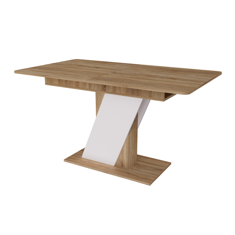 Стіл розсувний Неман ТЕЧ Дуб сонома/Білий