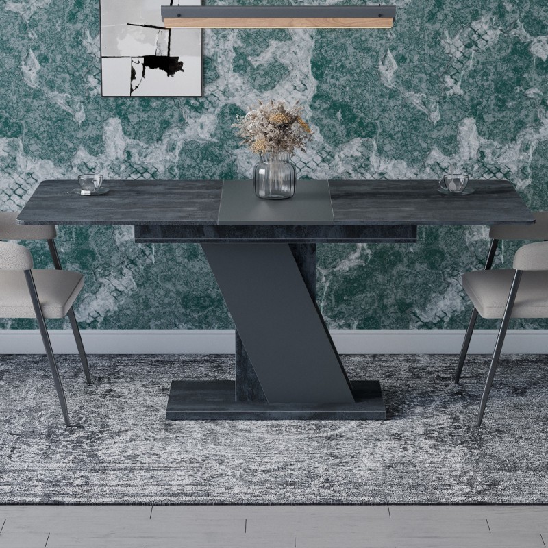 Стіл розсувний Неман ТЕЧ Вугільний камінь/Антрацит