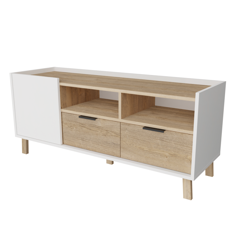 Тумба Неман СКАНДІ МН-03 Дуб пісочний/Білий