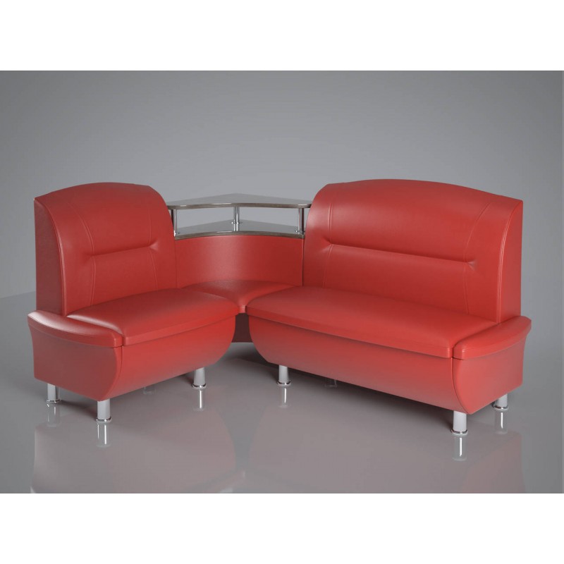 Кухонний куточок Смузі червоний 1600x1250х600хН850 Sentenzo