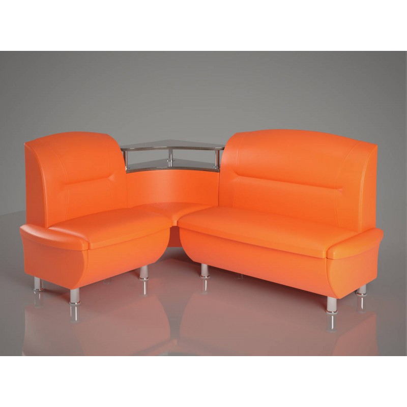 Кухонний куточок Смузі оранжевий 1600x1250х600хН850 Sentenzo