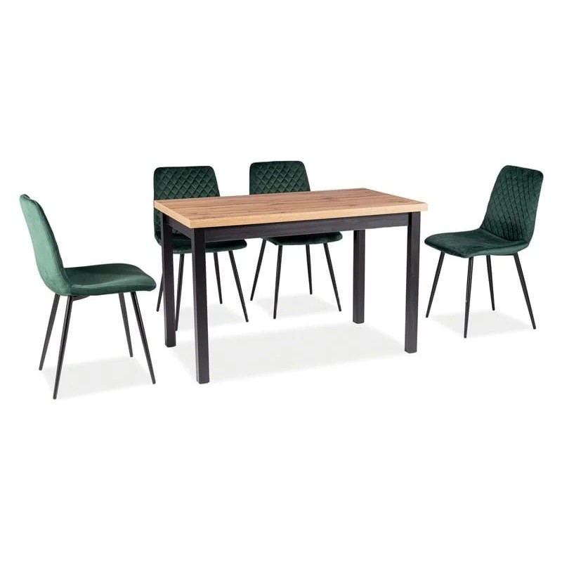 Стіл обідній ADAM 100x60 Дуб артизіан / Чорний ADAMDAC100 Signal