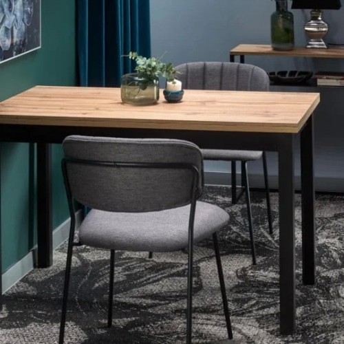 Стіл обідній ADAM 120x68 Дуб артизіан / Чорний ADAMDAC120 Signal