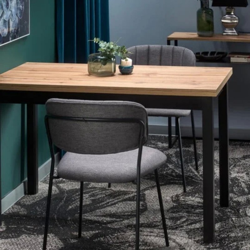 Стіл обідній ADAM 120x68 Дуб артизіан / Чорний ADAMDAC120 Signal